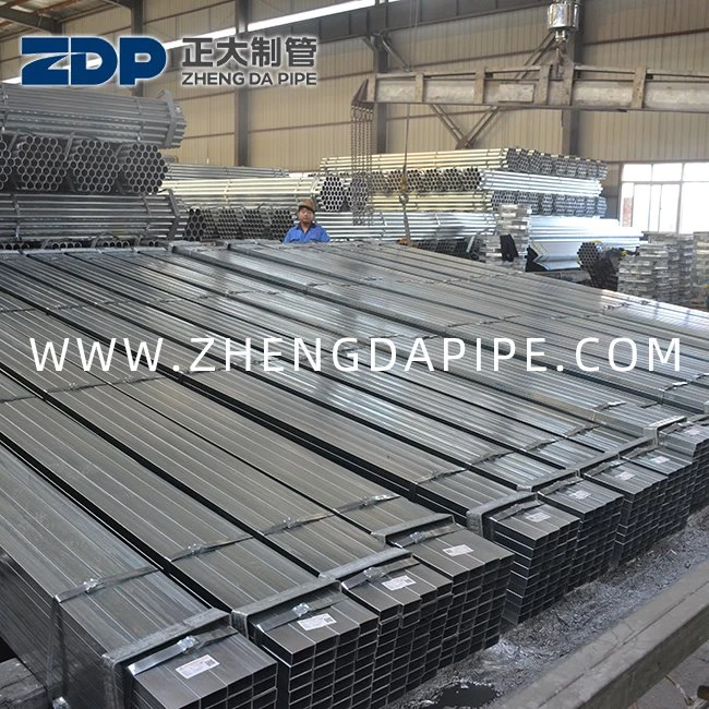 20X20 200X200 প্রাক গ্যালভানজিড আয়তক্ষেত্রাকার পাইপ